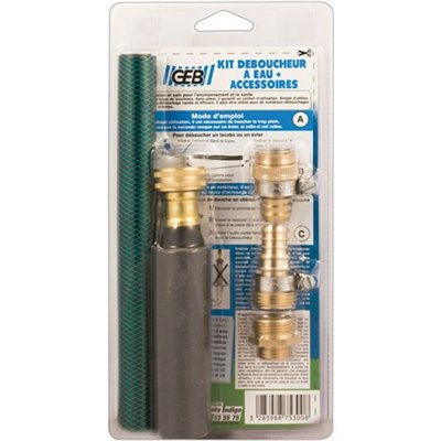 GEB - Kit déboucheur à eau petite taille Ø32-40mm +accessoire
