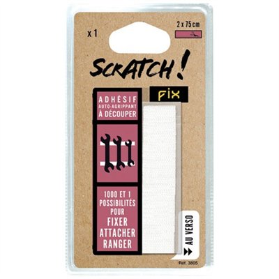 SCRATCH FIX - Bande scratch adhésive noire 20x750mm