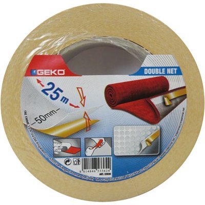 GEKO - Adhésif double face tissu 50mmx25m