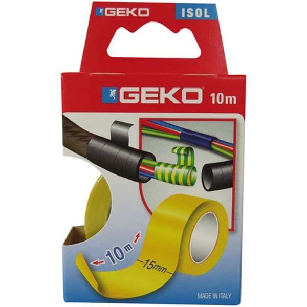 GEKO - Adhésif isolation 15mmx10m jaune