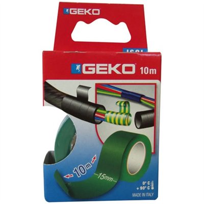 GEKO - Adhésif isolation 15mmx10m vert