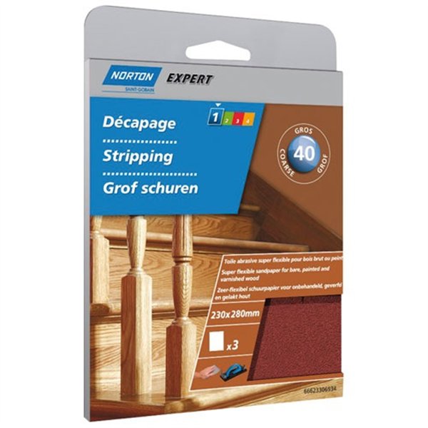 NORTON - Toile abrasive superflex grain 40 x3 sc