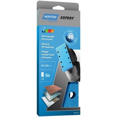 NORTON - Patin Expert trous parallèles 93x230 grain 40 x 5 pièces