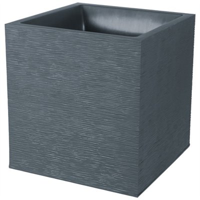 EDA - Pot carré Graphit gris anthracite