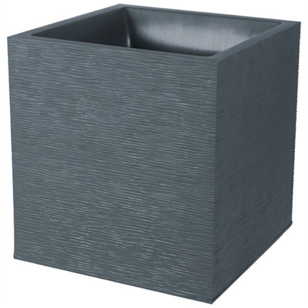 EDA - Pot carré Graphit gris anthracite