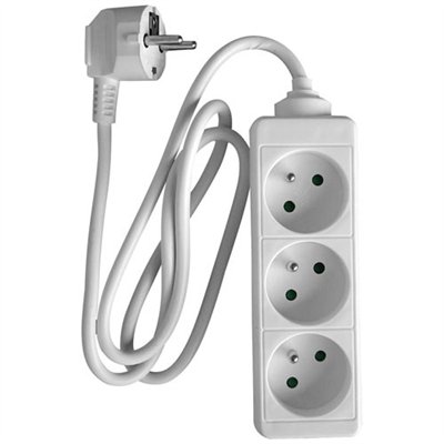 ZENITECH - Bloc 3 prises 2p+t 16a blanc