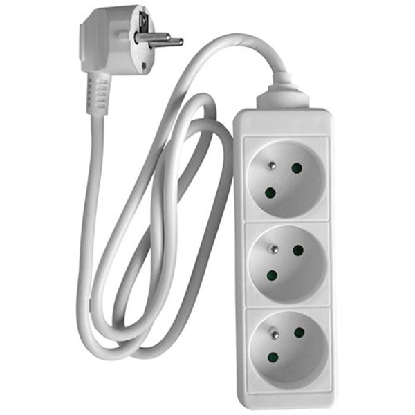 ZENITECH - Bloc 3 prises 2p+t 16a blanc