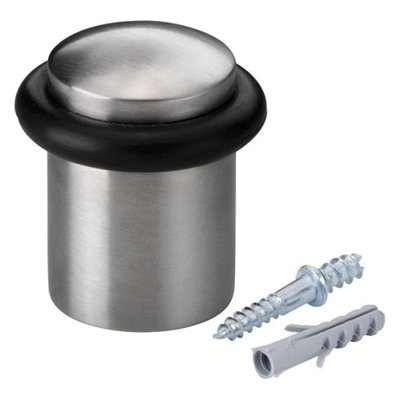 INOFIX - Butée de porte à vis + joint acier inox en blister