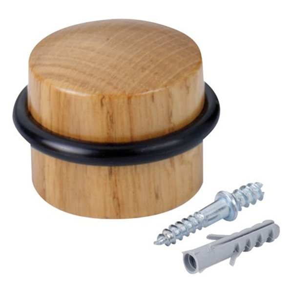 INOFIX - Butée de porte à vis + joint torique chêne en blister