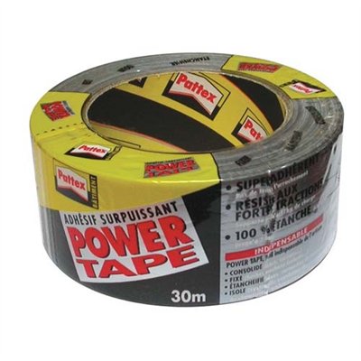 PATTEX - Ruban adhésif Power Tape - bâtiment - gris - 30 m