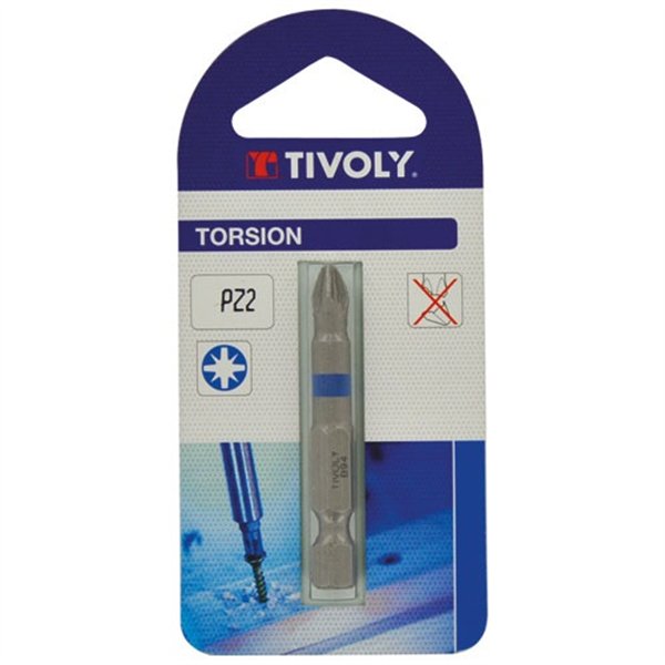 TIVOLY - Embout torsion PZ 2 longueur 50mm blister de 2