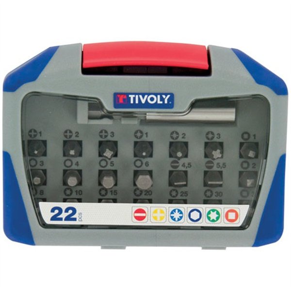 TIVOLY - Coffret embouts standard 22 pièces