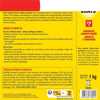 ACTO - Acto répulsif chien chat 1kg rech5