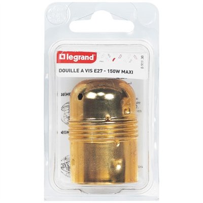 LEGRAND - Douille E27 acier laitonné s/c