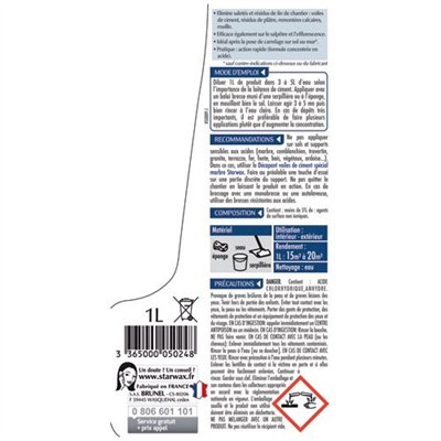 STARWAX - Décapant laitance 1L Starwax