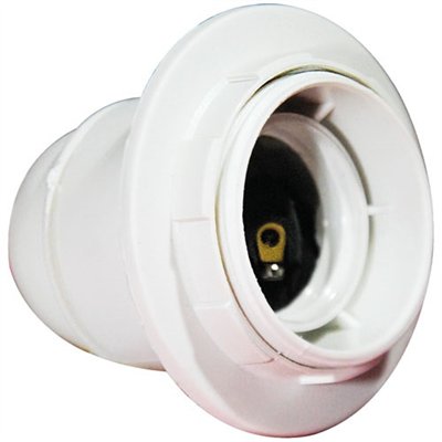 ELECTRALINE - Douille E27 filetée bague pas 10x1 blanc