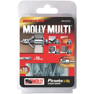 MOLLY - Cheville molly multi 5x60 avec vis agglo blister de 10