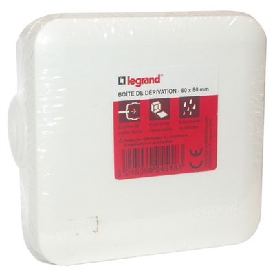 LEGRAND - Boîte dérivation 80x80x45 Plexo blanc 7 embouts vrac
