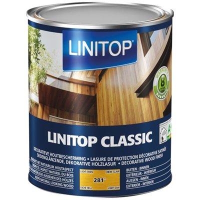 LINITOP - Durieu Linitop classic lasure satin 1l chêne clair