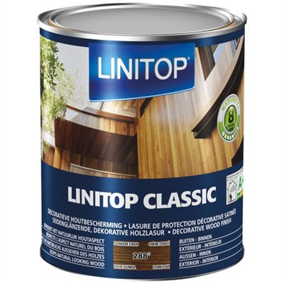 LINITOP - Durieu Linitop classic lasure satin 1l chêne foncé