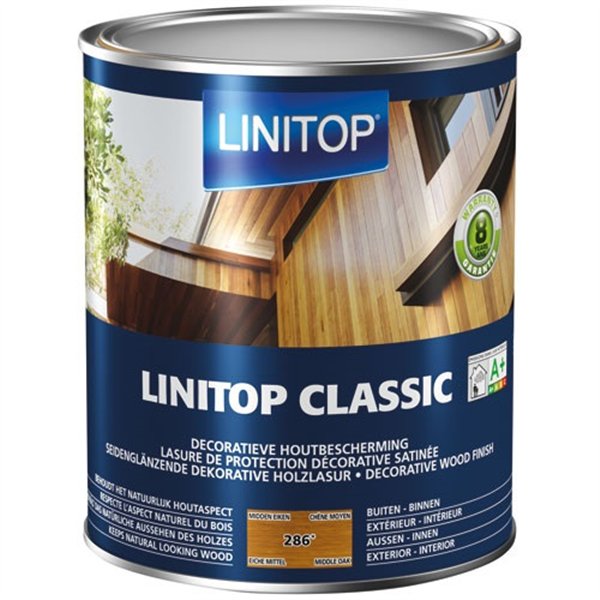 LINITOP - Durieu Linitop classic lasure satin 2.5l chêne moyen