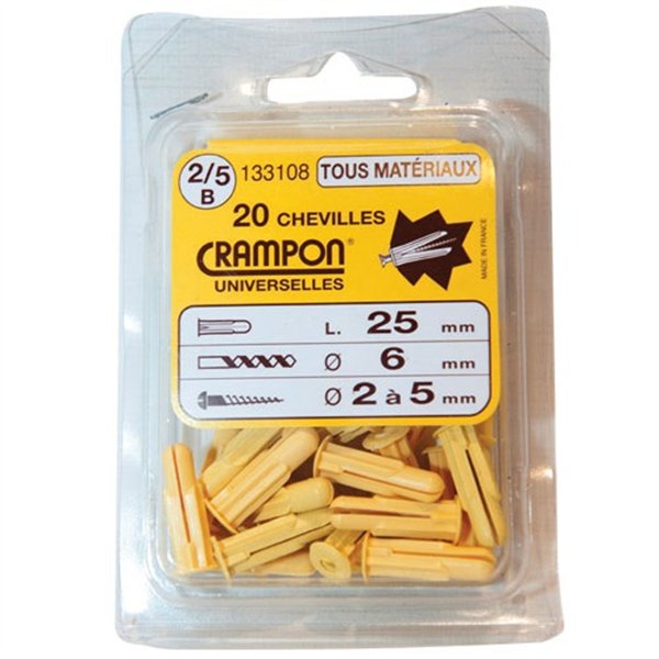 CRAMPON - Cheville crampon 2/5 sc 20p