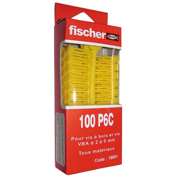 FISCHER - Cheville P 8 C rouge boite de 100p