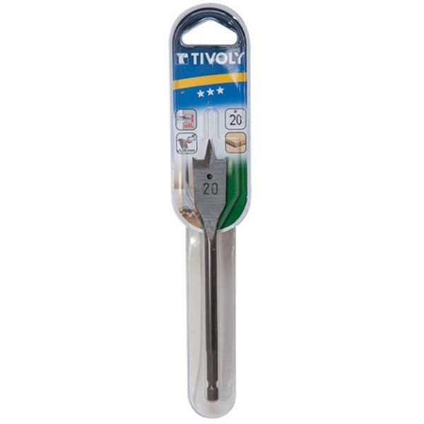 TIVOLY - Mèche bois plate d.20mm blister