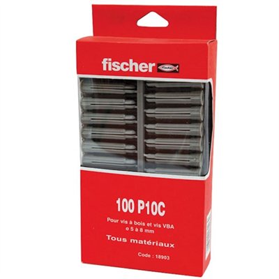FISCHER - Cheville P 10C gris boite de 100p