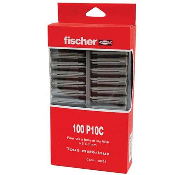 FISCHER - Cheville P 10C gris boite de 100p