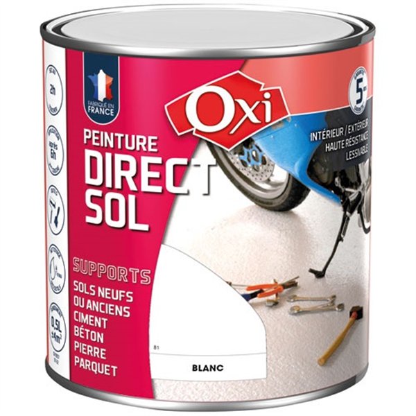 OXI - Peinture direct sol 500ml blanc