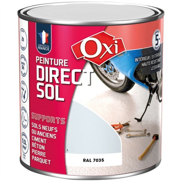 OXI - Peinture direct sol 500ml gris clair