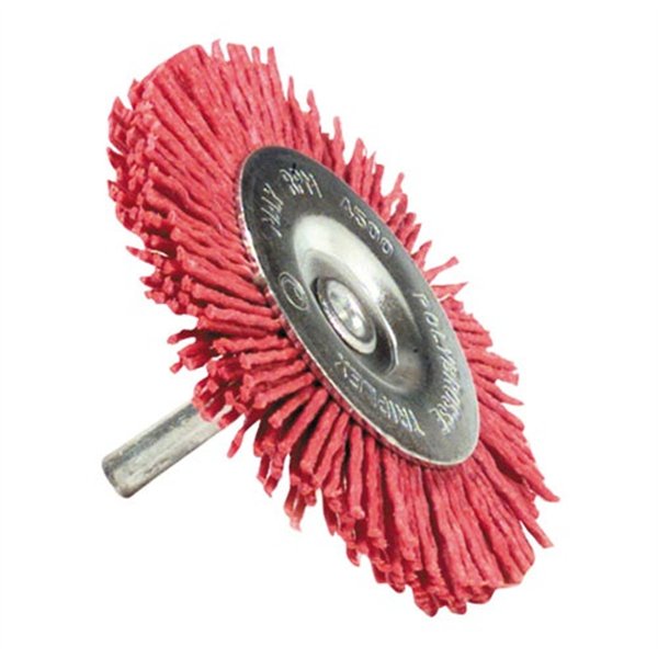 TIVOLY - Brosse circulaire 75mm nylon sur tige t6 blister