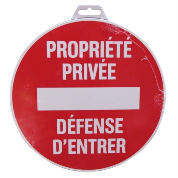 NOVAP - Disque PROPRIETE PRIVEE DEFENSE D'ENTRER d.180mm
