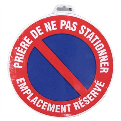 NOVAP - Disque DEFENSE DE STATIONNER EMPLACEMENT RESERVEE d.300mm