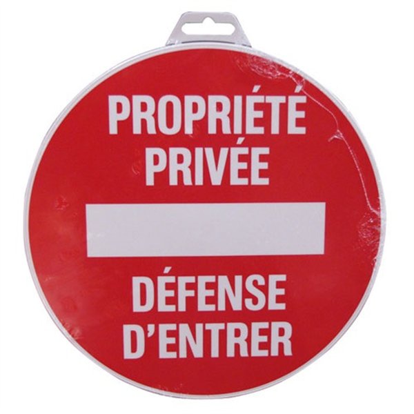 NOVAP - Disque PROPRIETE DEFENSE D'ENTRER d.300mm