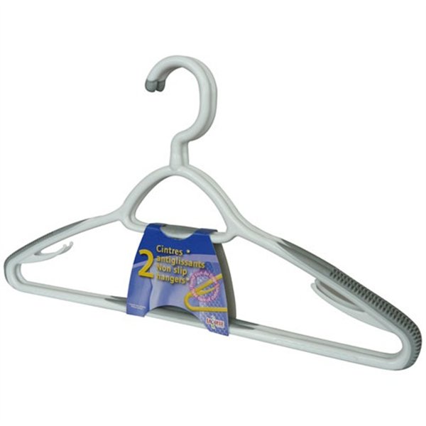 LAGUELLE - Cintre adulte plastique x2 43cm antiglisse