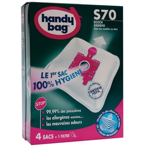 HANDY BAG - Sac aspirateur handy bag non tissé x4 bosch s70