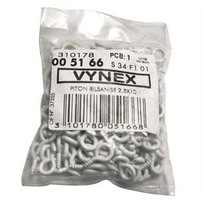 VYNEX - Piton à vis rilsanisé 2.5x10 vrac x200