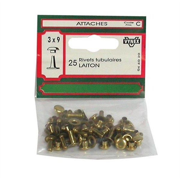 VYNEX - Rivet tubulaire lait.3x9