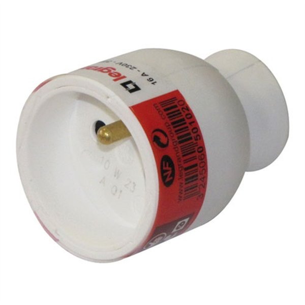 LEGRAND - Fiche femelle 2p+t sortie droite blanc vrac