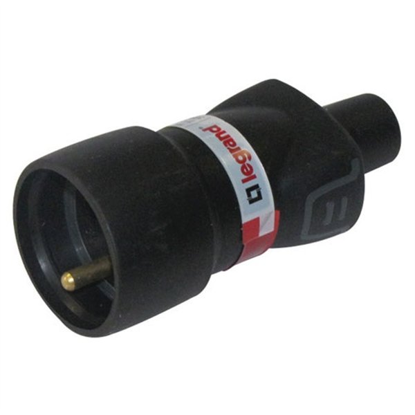 LEGRAND - Fiche femelle 2p+t caoutchouc noir à vis vrac