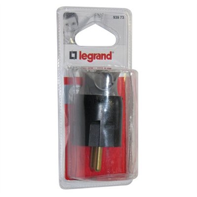 LEGRAND - Fiche mâle 2p+t orientable noir blister