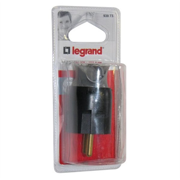 LEGRAND - Fiche mâle 2p+t orientable noir blister