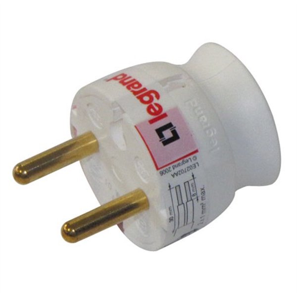 LEGRAND - Fiche mâle 2p 16a extra plat blanc vrac