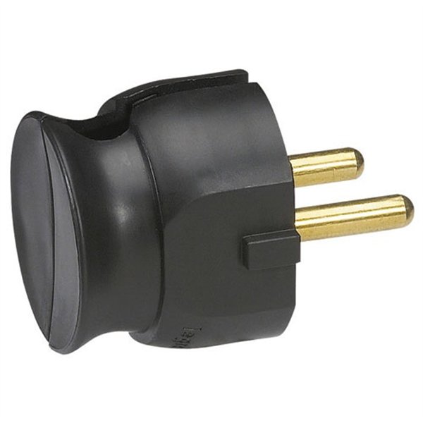 LEGRAND - Fiche mâle 2p 16a extra plat noir sc