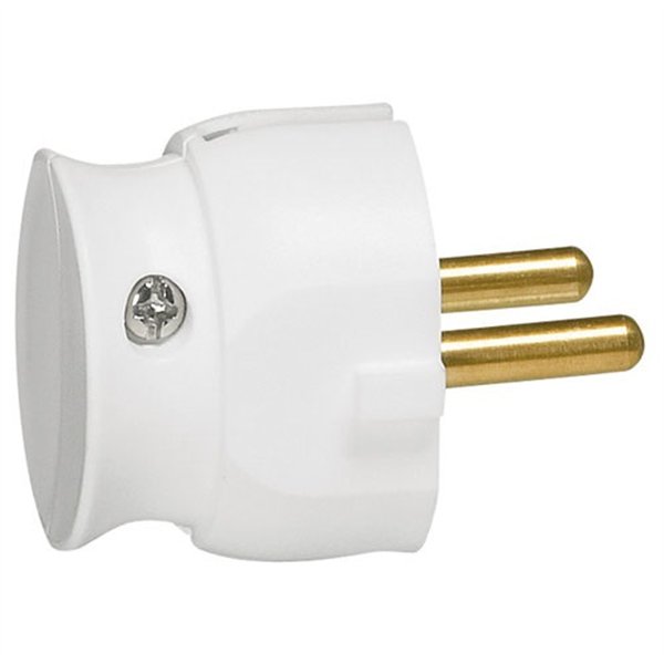 LEGRAND - Fiche mâle 2p 16a extra plat blanc sc