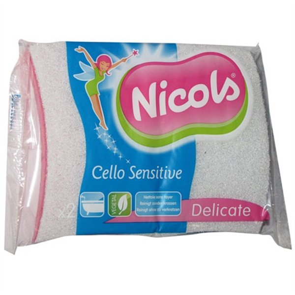 NICOLS - Tampon blanc s/éponge cello sensitive x2