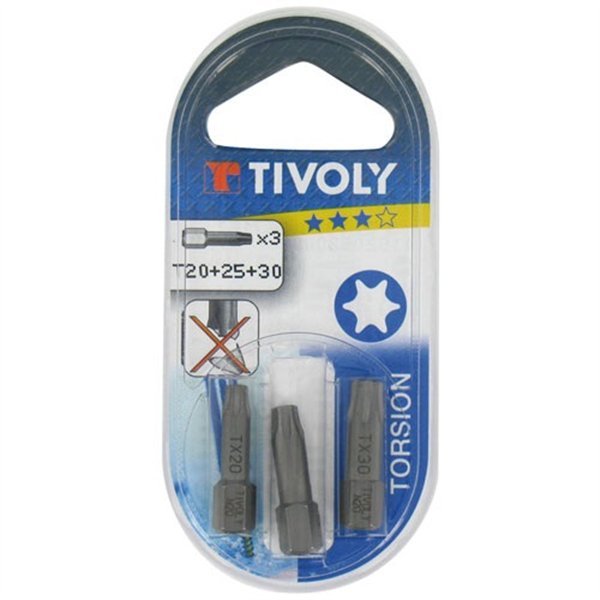 TIVOLY - Embouts torx 20/25/30 blister