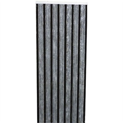 MOREL - Rideau de porte Florence chenilles 90x220 cm - gris, noir